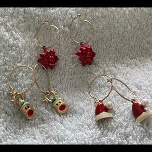Christmas Hoop Earrings (3 set)